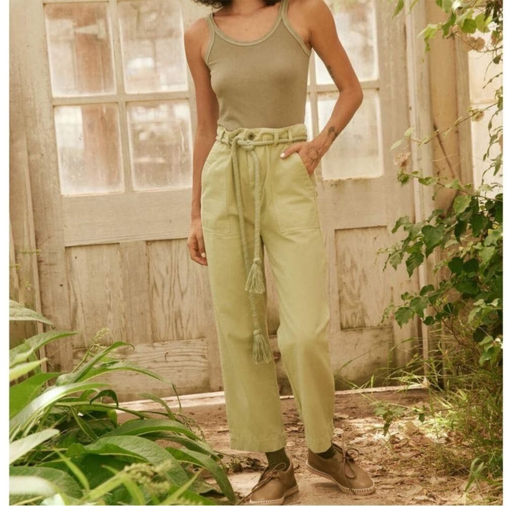 THE GREAT The Voyager Pants in Washed Sweetgrass Boho Chic Size 28 NEW